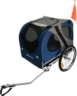 Topmast Hondenfietskar Original – Opvouwbaar – Blauw – Large – Voor Honden Tot 40 KG