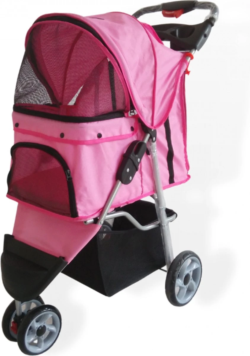 Topmast Modern – Hondenbuggy – Roze – Inklapbare – 3 Wielen – Comfort Buggy 3 Topmast Modern – Hondenbuggy – Roze – Inklapbare – 3 Wielen – Comfort Buggy