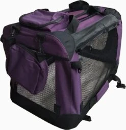 Topmast Nylon Hondenbench Bench Reisbench Autobench – Premium – Paars – 91 X 64 X 64 Cm