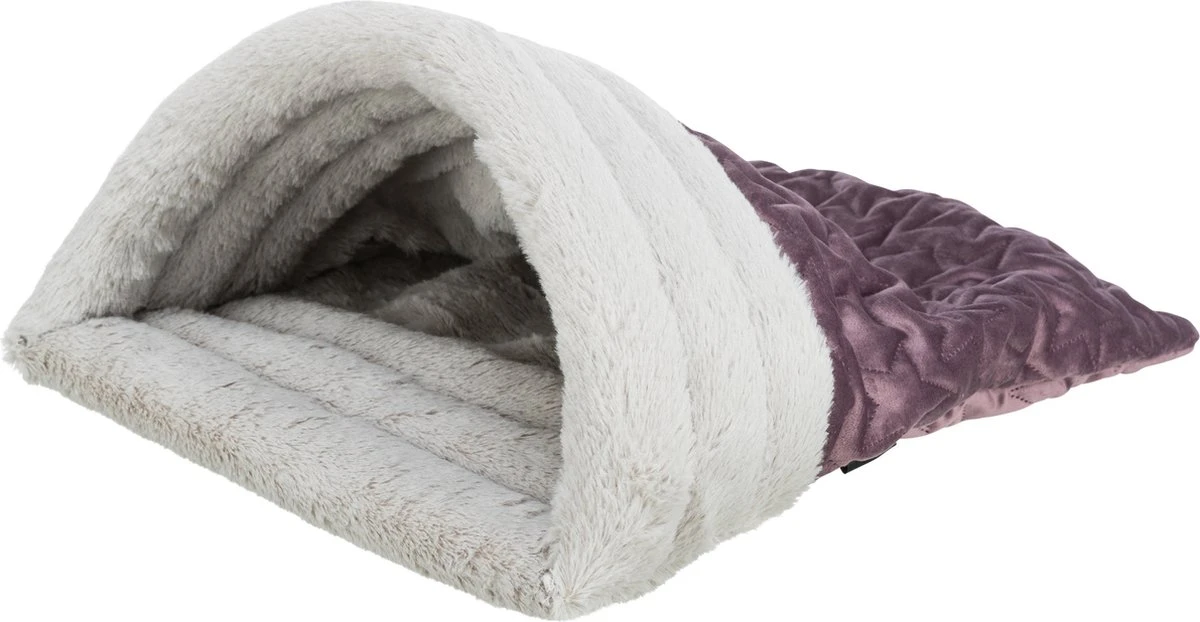Trixie Kattenmand Slaapzak Estelle Bes / Grijs – 45X4X20 CM 3 Trixie Kattenmand Slaapzak Estelle Bes / Grijs – 45X4X20 CM