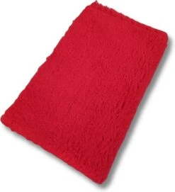 Vetbed Rood Effen – Antislip Hondenmat – Hondenbed – Hondenmatras – Benchmat – 100 X 75 CM – Machine Wasbaar