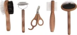 WUFY HARRY 5-in-1 Verzorgingsset Voor Huisdieren – Hondenborstel – Dubbelzijdige Borstel – Borstel Met Fijne Draad – Ontklitter – Dubbele Kam – Klauwschaar