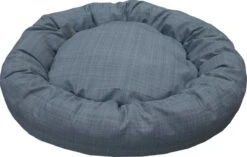 Woddy – Hondenmand Kat – Hondenkussen – Fluffy – Bagel – 50 Cm – Grijs