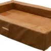 Wooff Mand Orthopedisch Pu-Leer Cognac – Hondenmand – 70x100x20 Cm -Hondenbenodigdhedenwinkel Wooff Mand Orthopedisch Pu Leer Cognac Hondenmand 70x100x20 cm