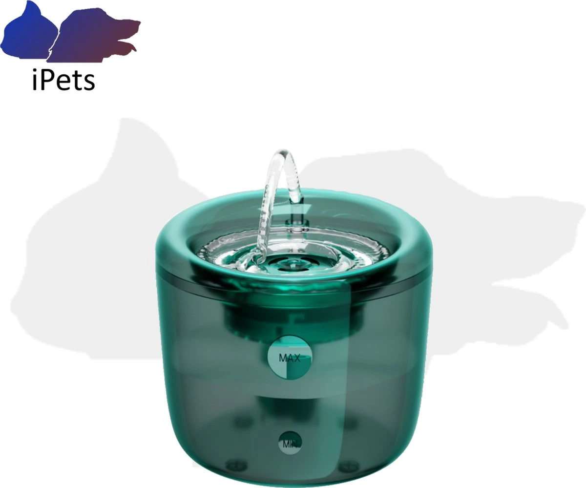 IPets MB6213 Groen – Rond – Drinkfontein Kat – Met 4 Filters – 1.6L – Zeer Stil 3 IPets MB6213 Groen – Rond – Drinkfontein Kat – Met 4 Filters – 1.6L – Zeer Stil