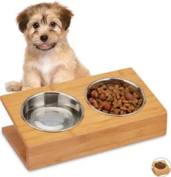 Relaxdays Voerbak Hond En Kat – Met Standaard – Hondenvoerbak – Voederbak – Eetbak – Rvs L