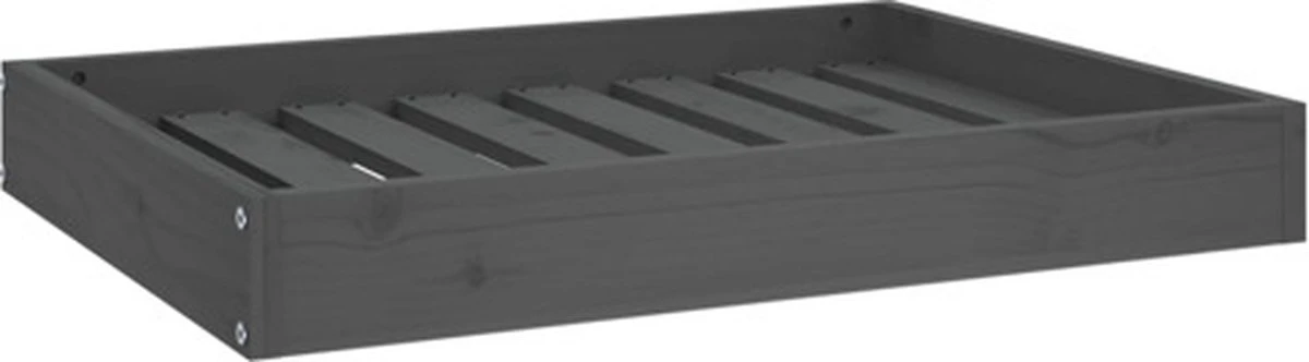 VidaXL Hondenmand 71.5x54x9 Cm Massief Grenenhout Grijs 3 VidaXL Hondenmand 71.5x54x9 Cm Massief Grenenhout Grijs