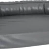 VidaXL Hondenmand Met Ergonomisch Schuim 88×65 Cm Kunstleer Grijs -Hondenbenodigdhedenwinkel vidaXL Hondenmand met ergonomisch schuim 88x65 cm kunstleer grijs 1
